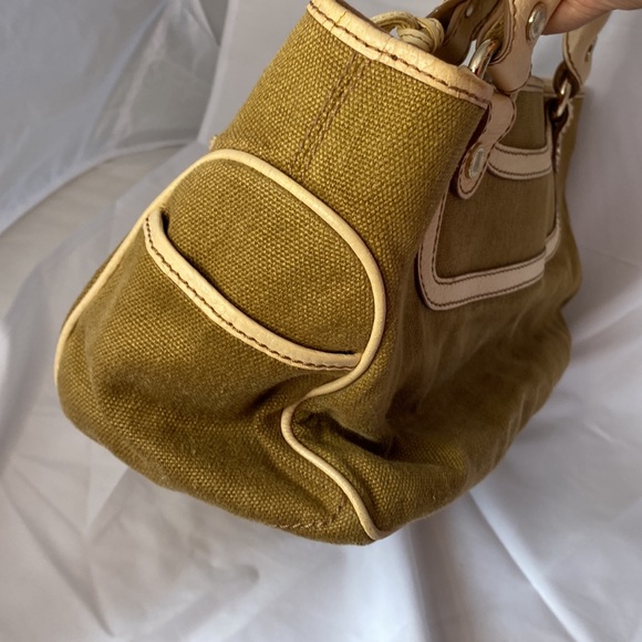 CELINE buggy canvas beige tote bag vintage - Picture 8 of 16